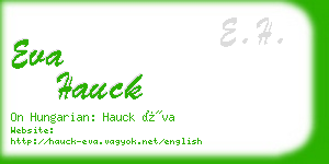 eva hauck business card